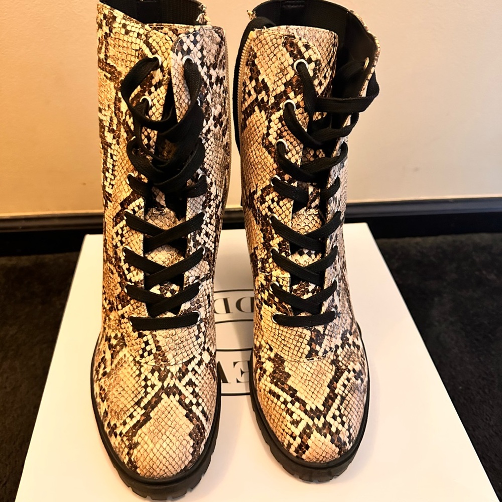 Women Latch Tan Snake Steve Madden Shoes